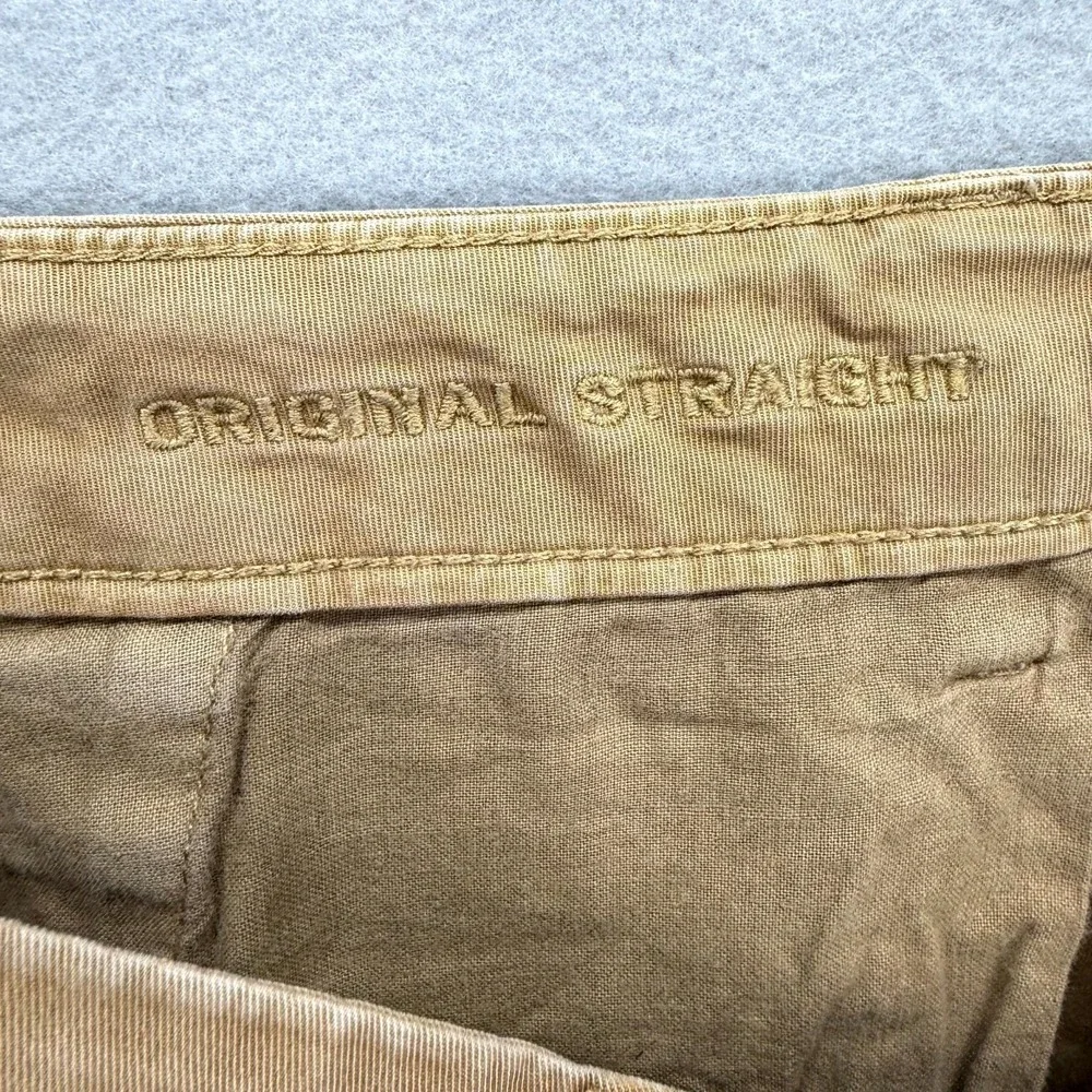 American Eagle Chino Work Pants Mens 34x27* Brown Flex Stretch Original Straight